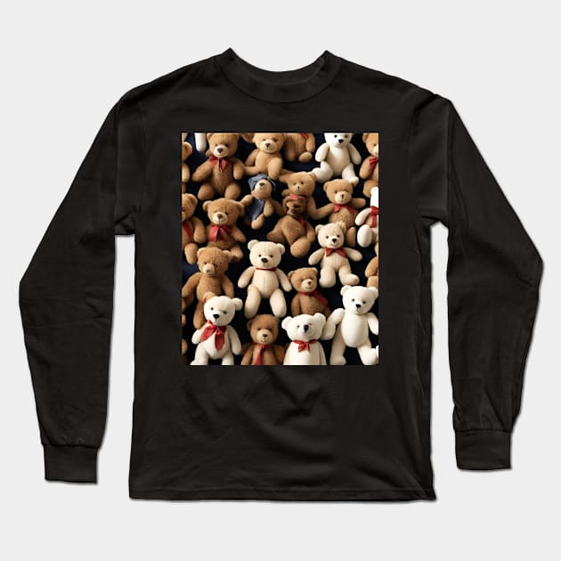 Teddy Bear Long Sleeve T-Shirt by Abeer Ahmad